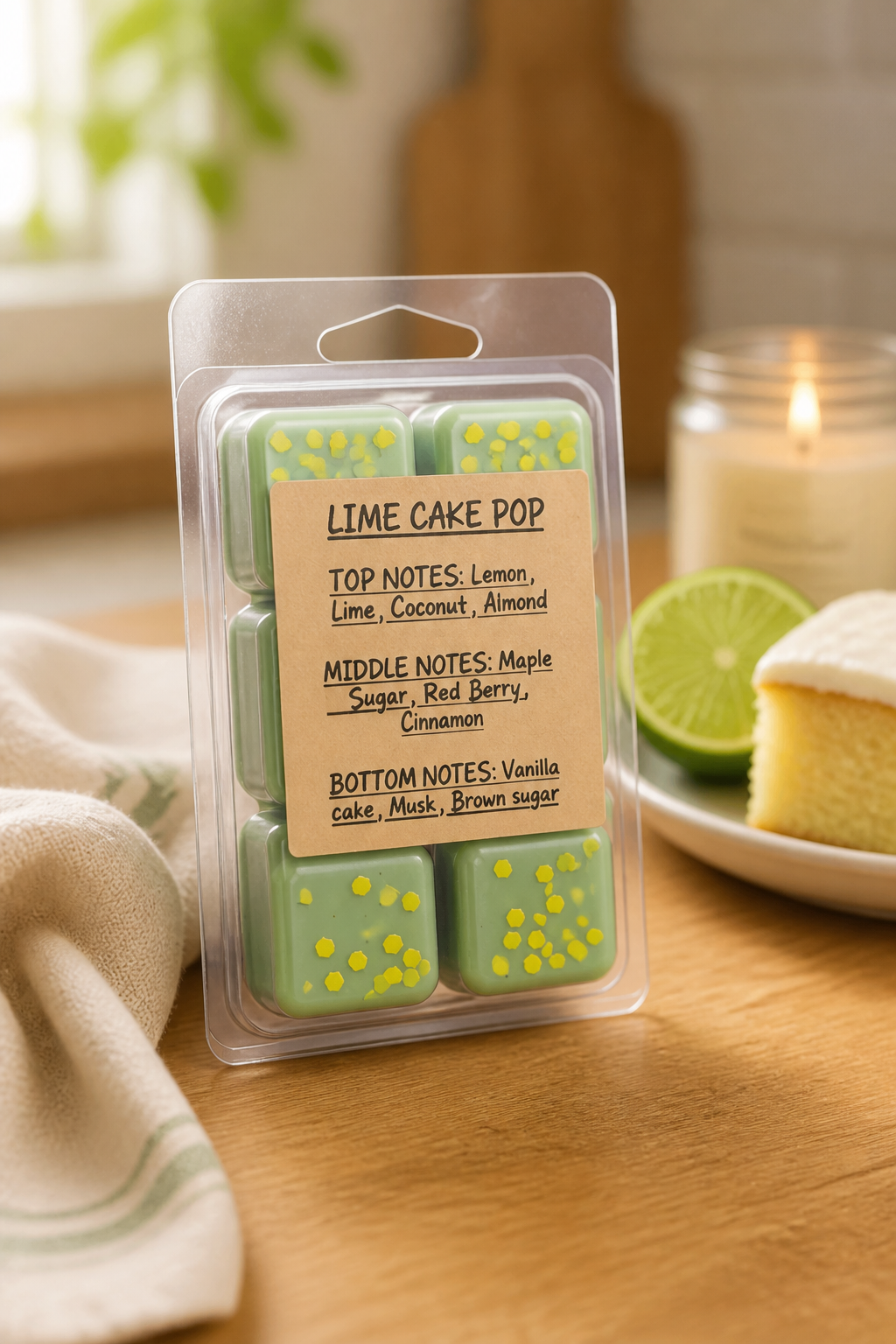 (Lime cake pop ) clamshell ~soy wax~