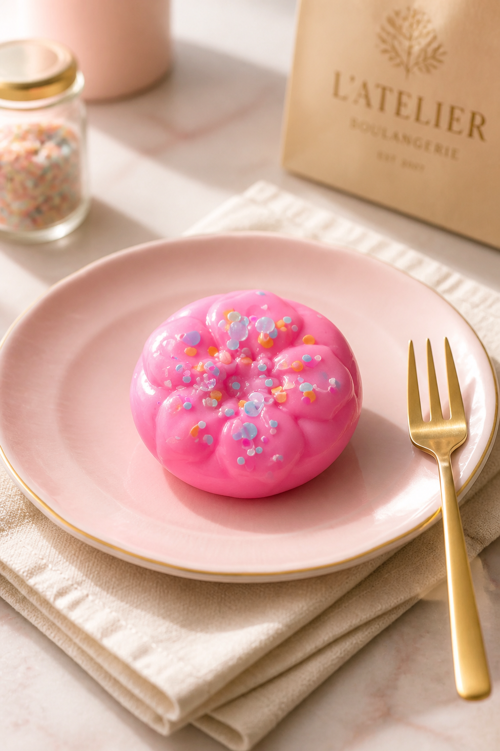 Pink Sugar Cookie / single med flower (soy wax melts)