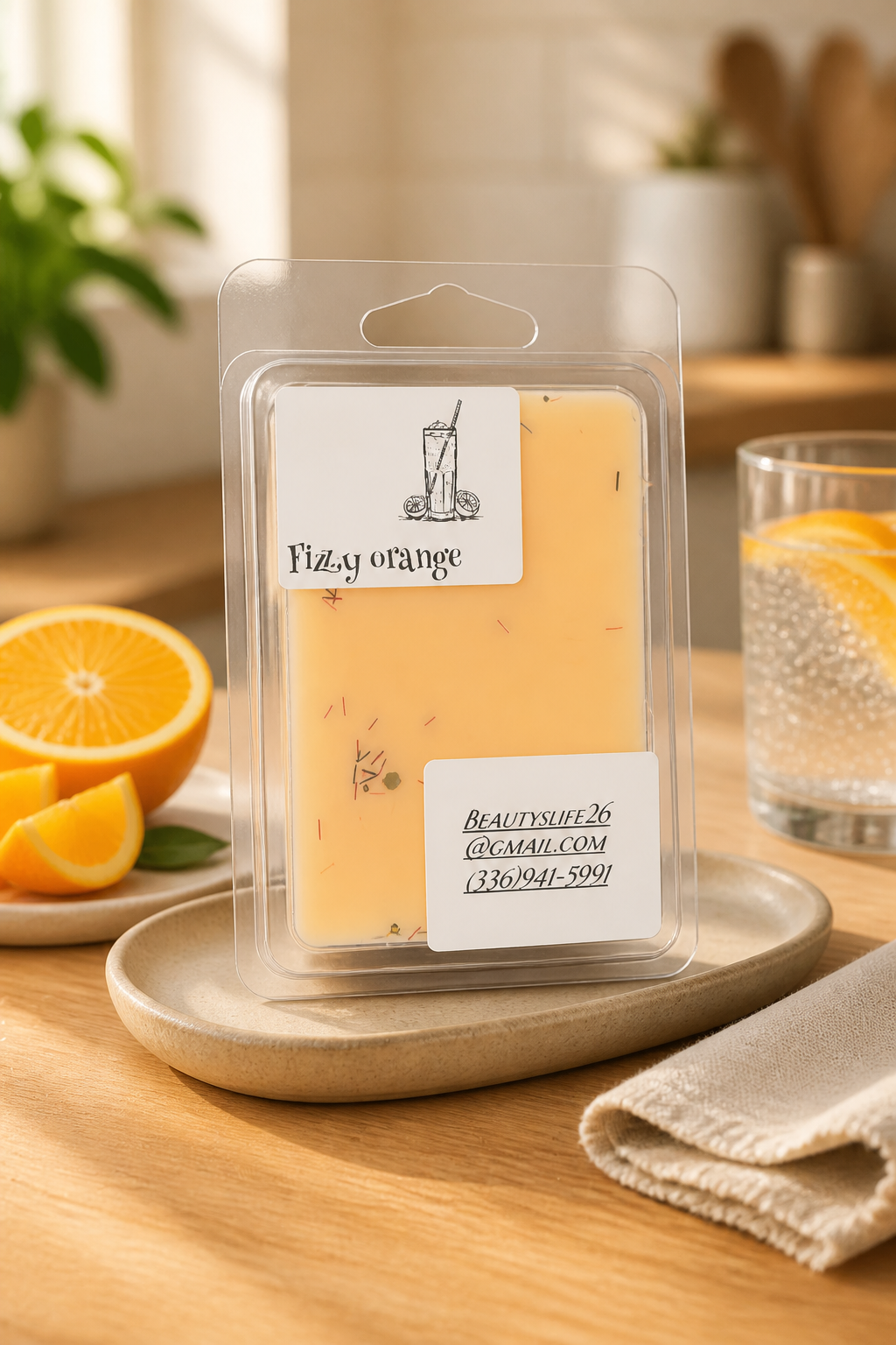 (Fizzy Orange) clamshell ~ soy wax~