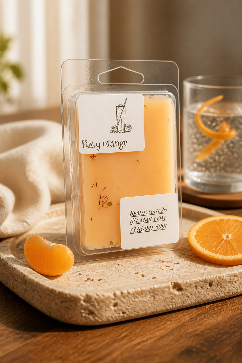 (Fizzy Orange) clamshell ~ soy wax~