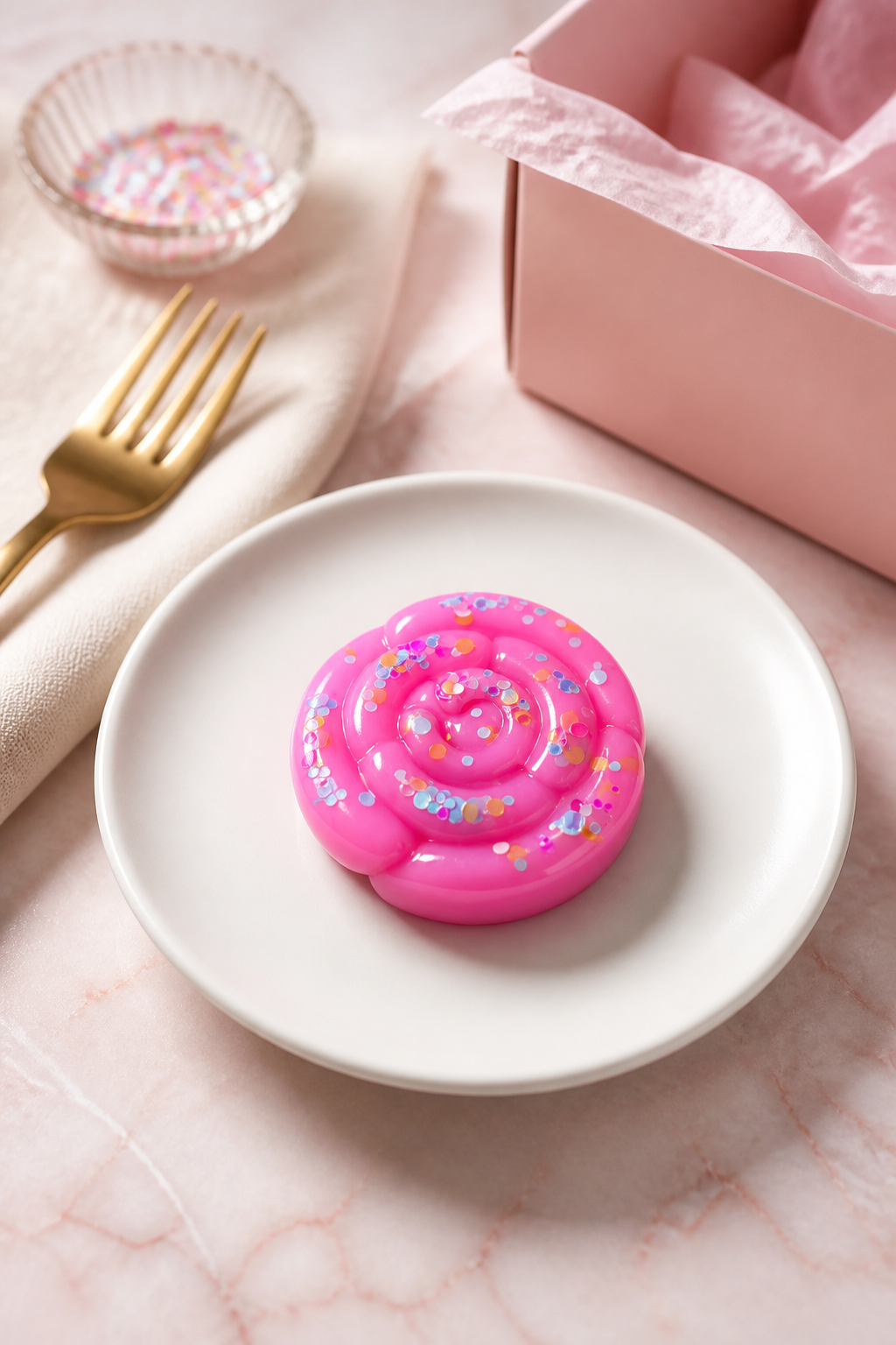 Pink Sugar Cookie / single med flower (soy wax melts)