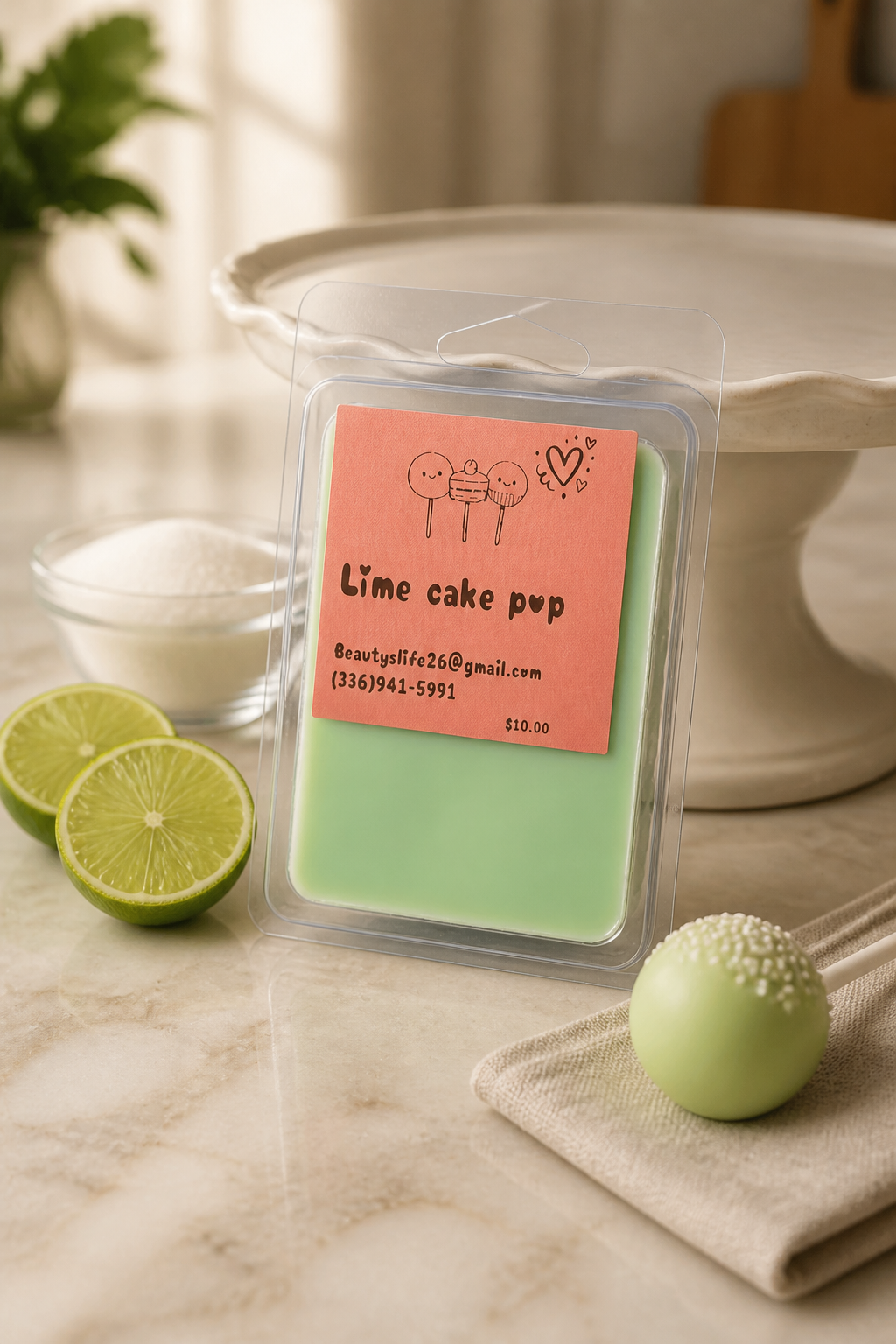 (Lime cake pop ) clamshell ~soy wax~