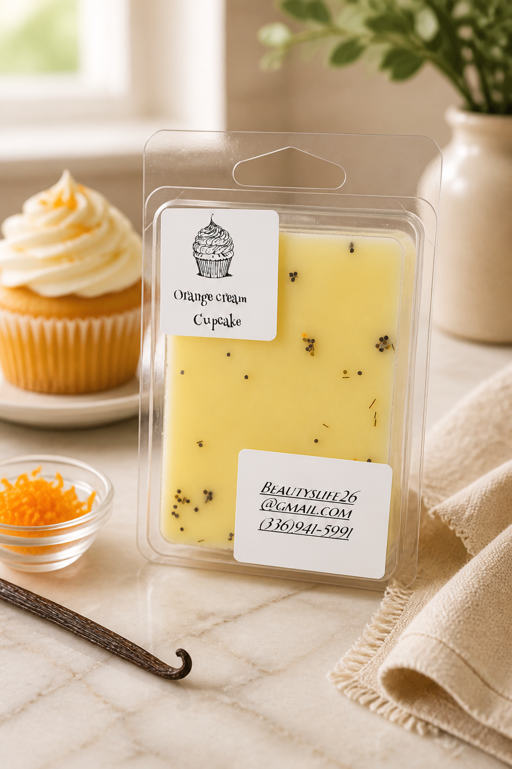 (Orange Cream Cupcake) Clamshell ~soy wax~
