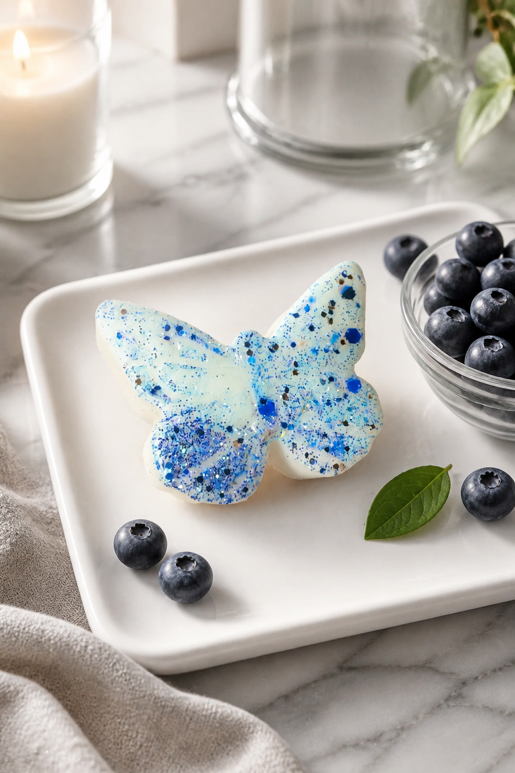 Blueberry Cake Pop / single butterfly (soy wax melts)