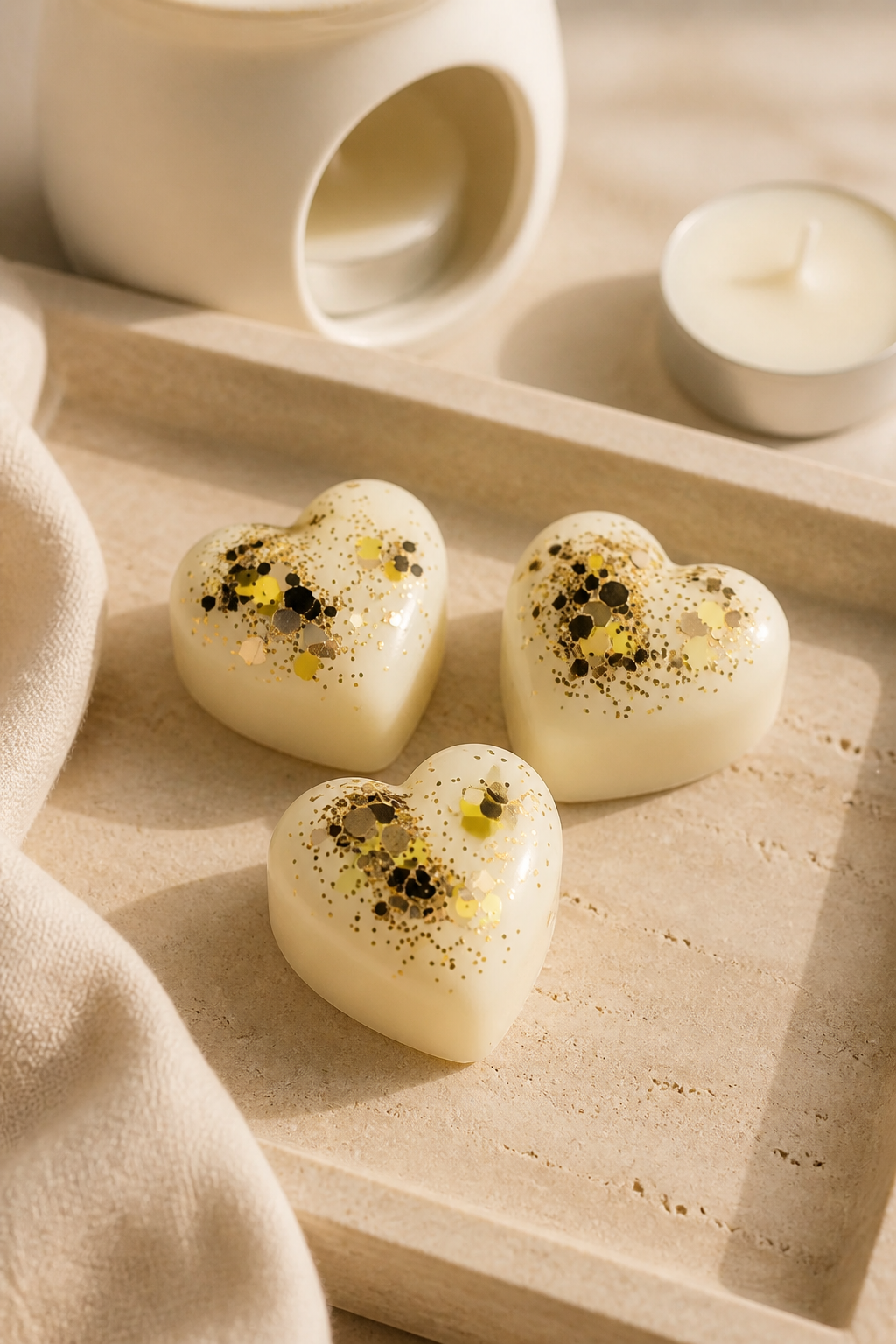 Daisy Dream / 3pk small hearts (soy wax melts)