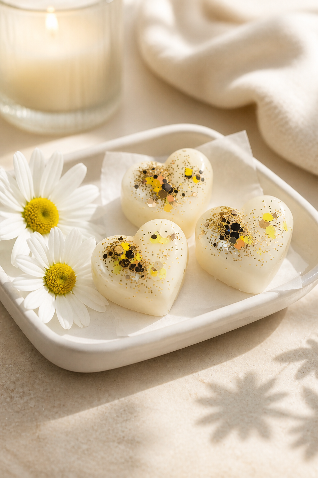 Daisy Dream / 3pk small hearts (soy wax melts)